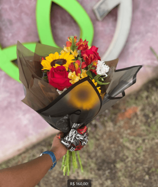 Buquê de Rosas com Girassóis - Image 2